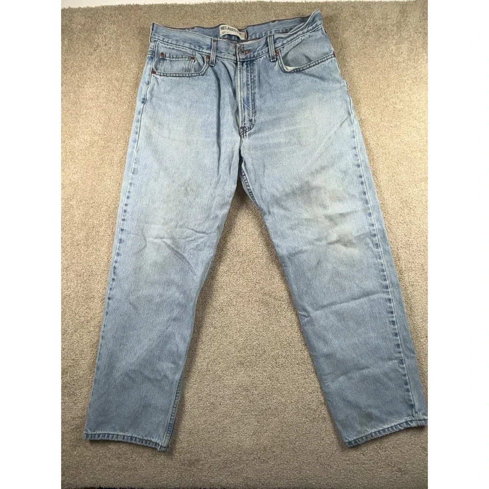 Levi's 550 Jeans Mens 38x32 Blue‎ Denim Cotton Mid Rise Relaxed Fit Straight Leg